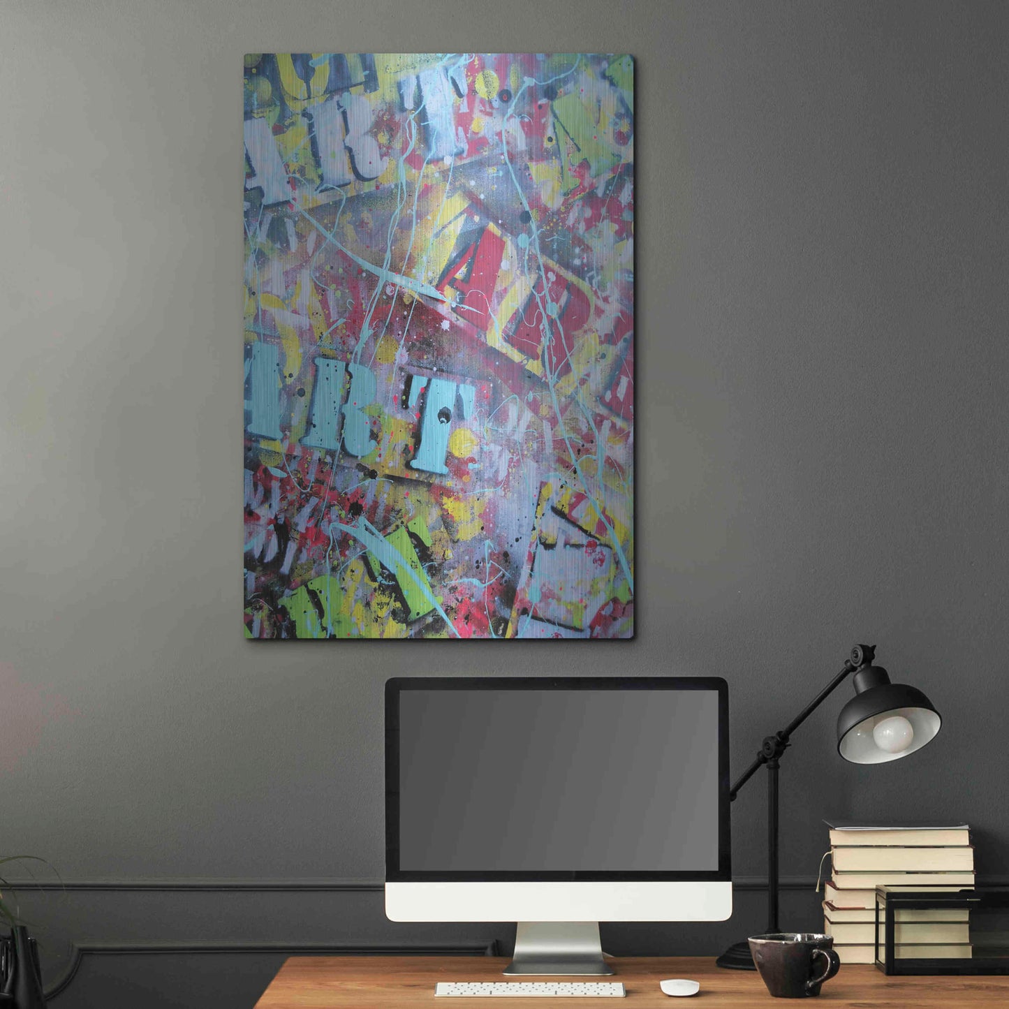 Luxe Metal Art 'Art as Brushstrokes' by David Drioton, Metal Wall Art,24x36