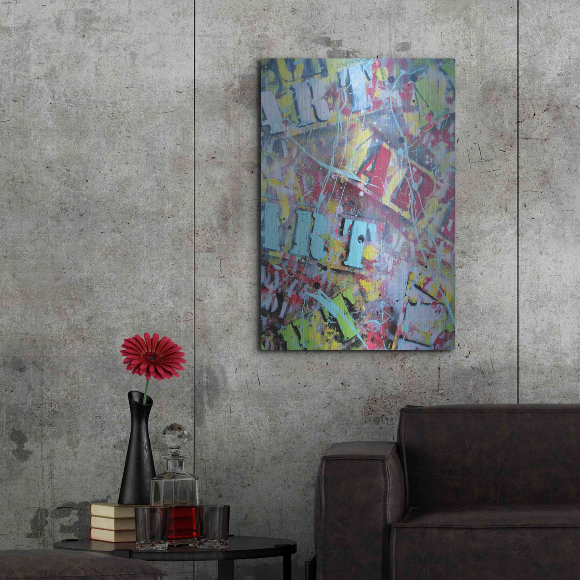 Luxe Metal Art 'Art as Brushstrokes' by David Drioton, Metal Wall Art,24x36