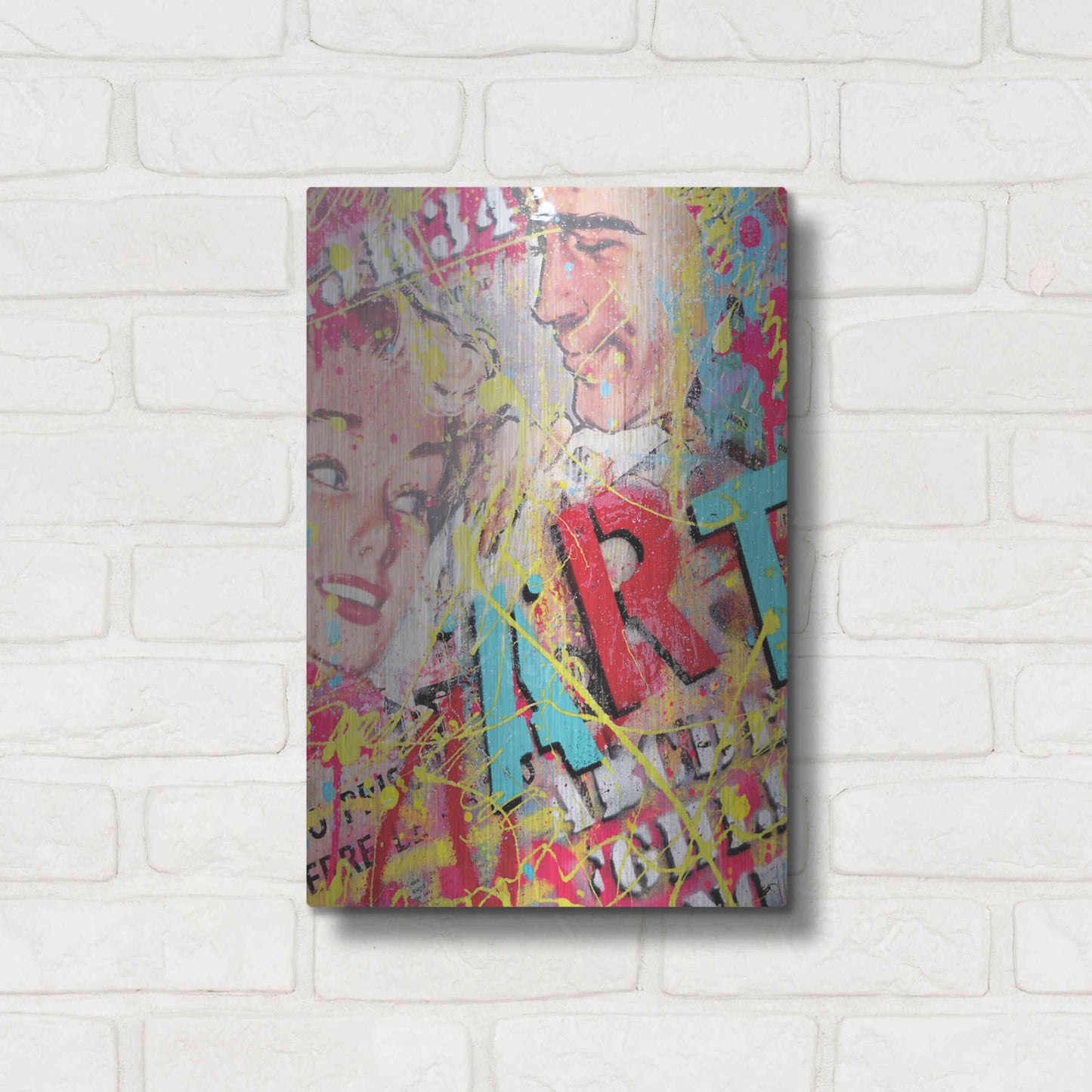 Luxe Metal Art 'ART' by David Drioton, Metal Wall Art,12x16