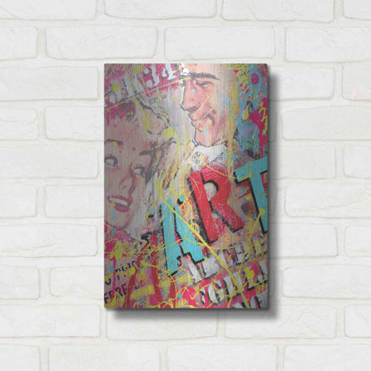 Luxe Metal Art 'ART' by David Drioton, Metal Wall Art,12x16