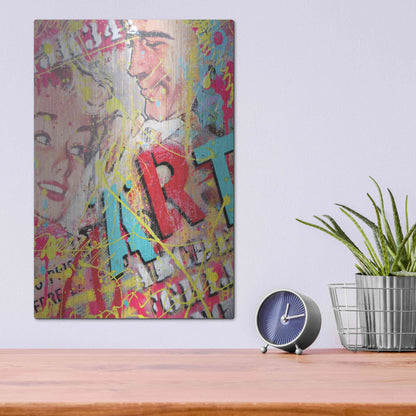 Luxe Metal Art 'ART' by David Drioton, Metal Wall Art,12x16