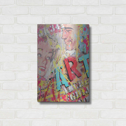 Luxe Metal Art 'ART' by David Drioton, Metal Wall Art,16x24