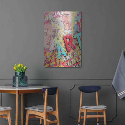 Luxe Metal Art 'ART' by David Drioton, Metal Wall Art,24x36