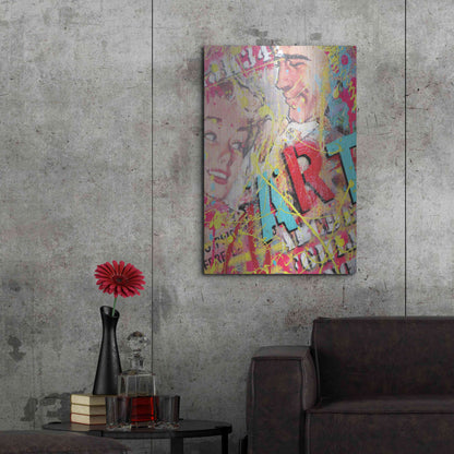 Luxe Metal Art 'ART' by David Drioton, Metal Wall Art,24x36