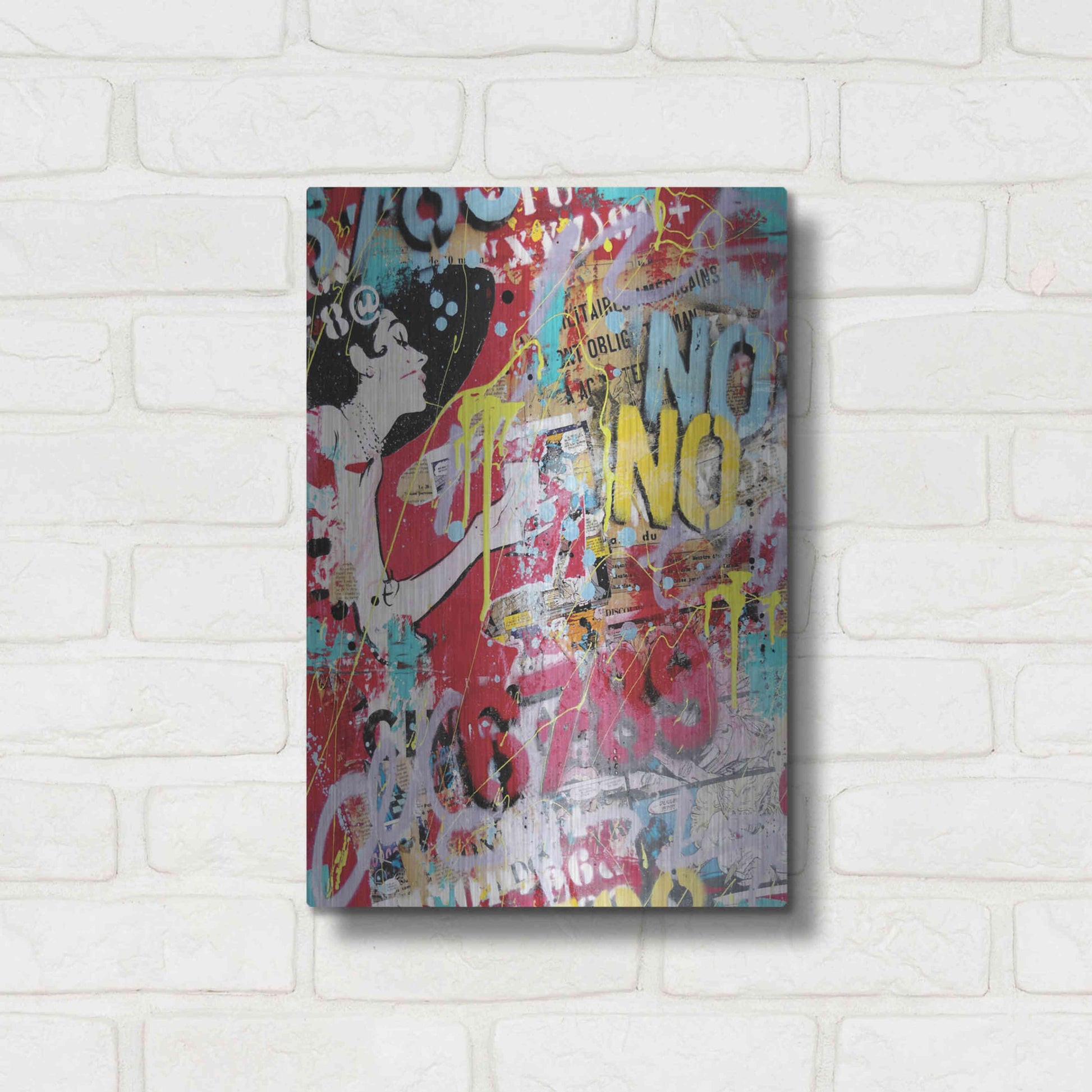 Luxe Metal Art 'Breakfast at Tiffany's 2' by David Drioton, Metal Wall Art,12x16