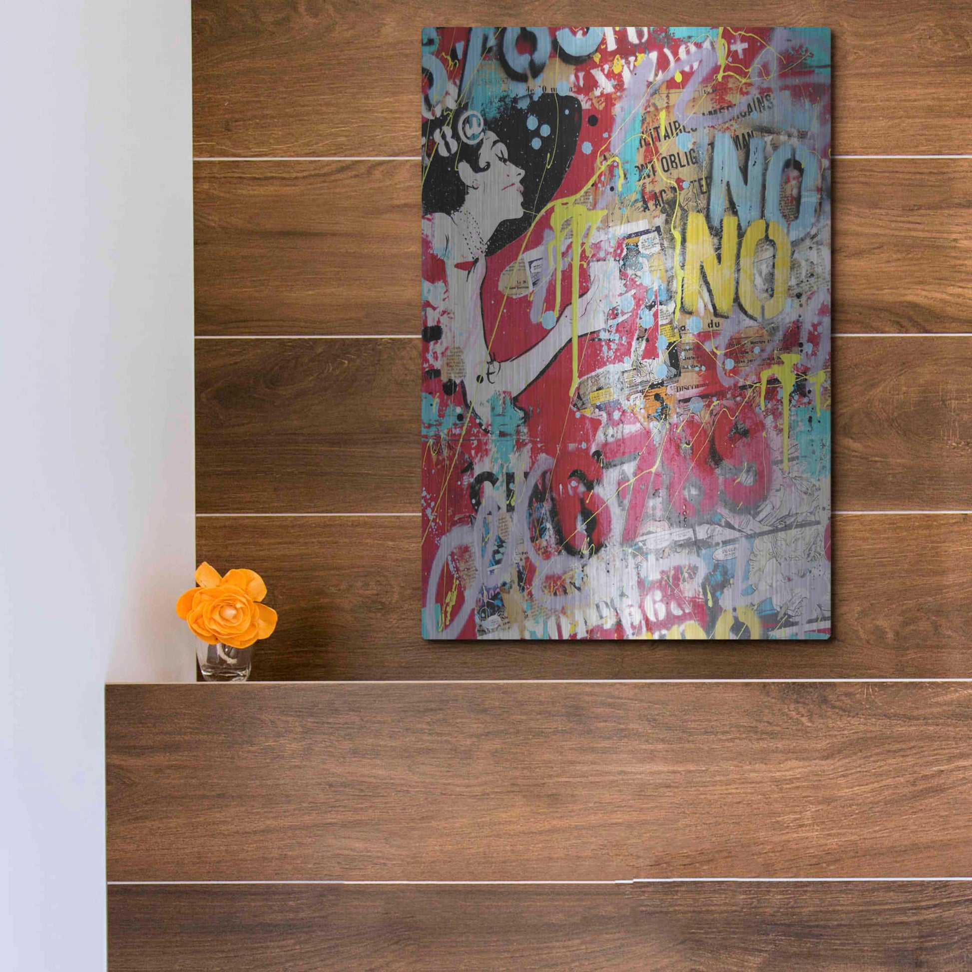 Luxe Metal Art 'Breakfast at Tiffany's 2' by David Drioton, Metal Wall Art,12x16