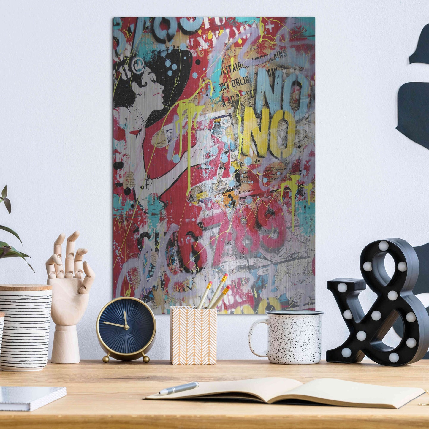 Luxe Metal Art 'Breakfast at Tiffany's 2' by David Drioton, Metal Wall Art,12x16