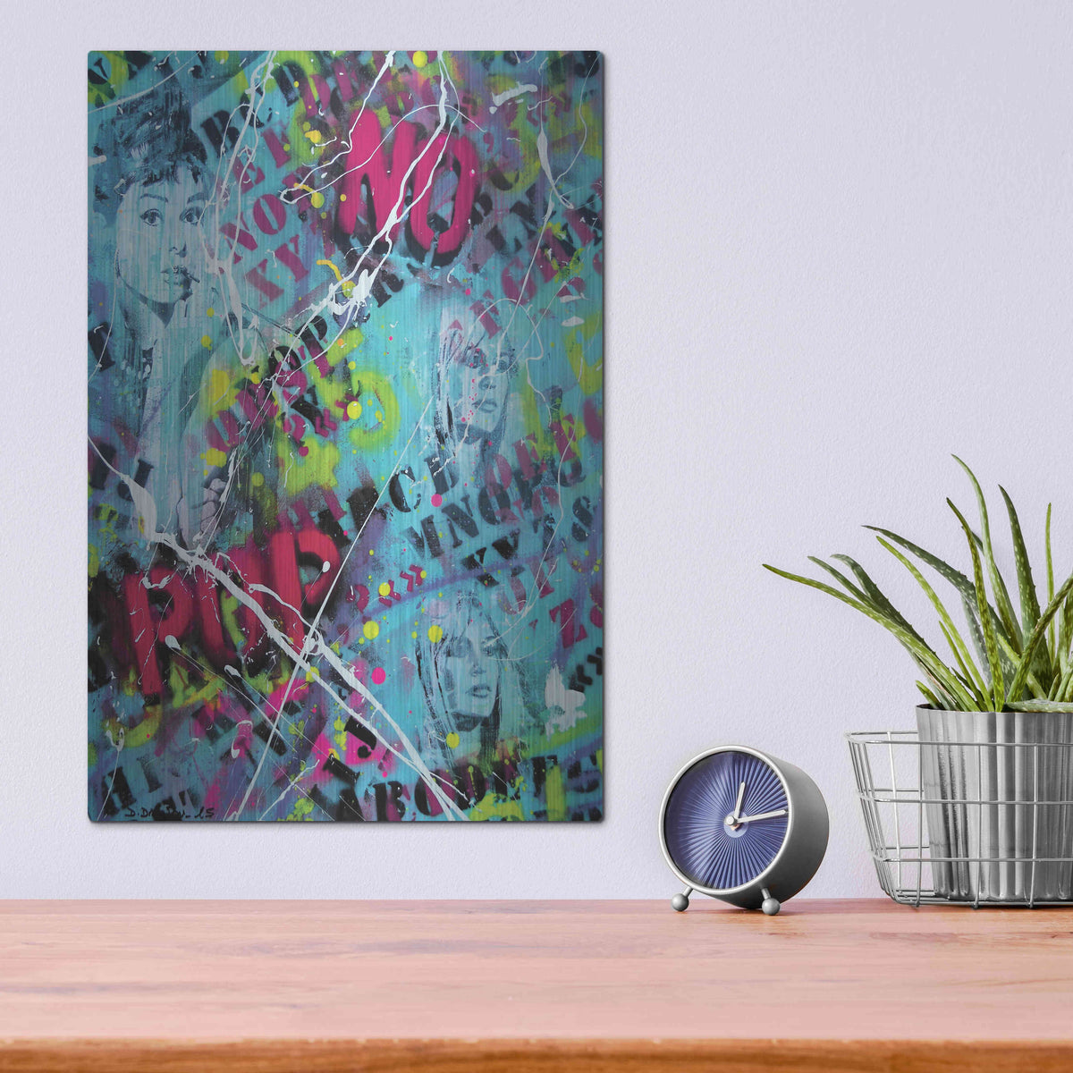 Luxe Metal Art 'Breakfast at Tiffany's' by David Drioton, Metal Wall Art,12x16