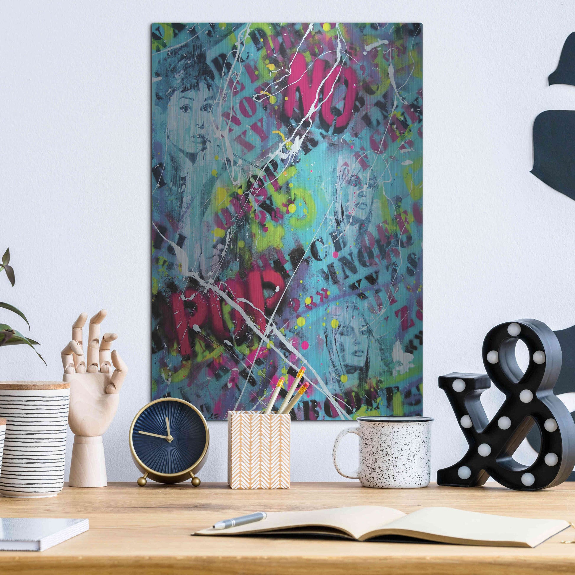 Luxe Metal Art 'Breakfast at Tiffany's' by David Drioton, Metal Wall Art,12x16