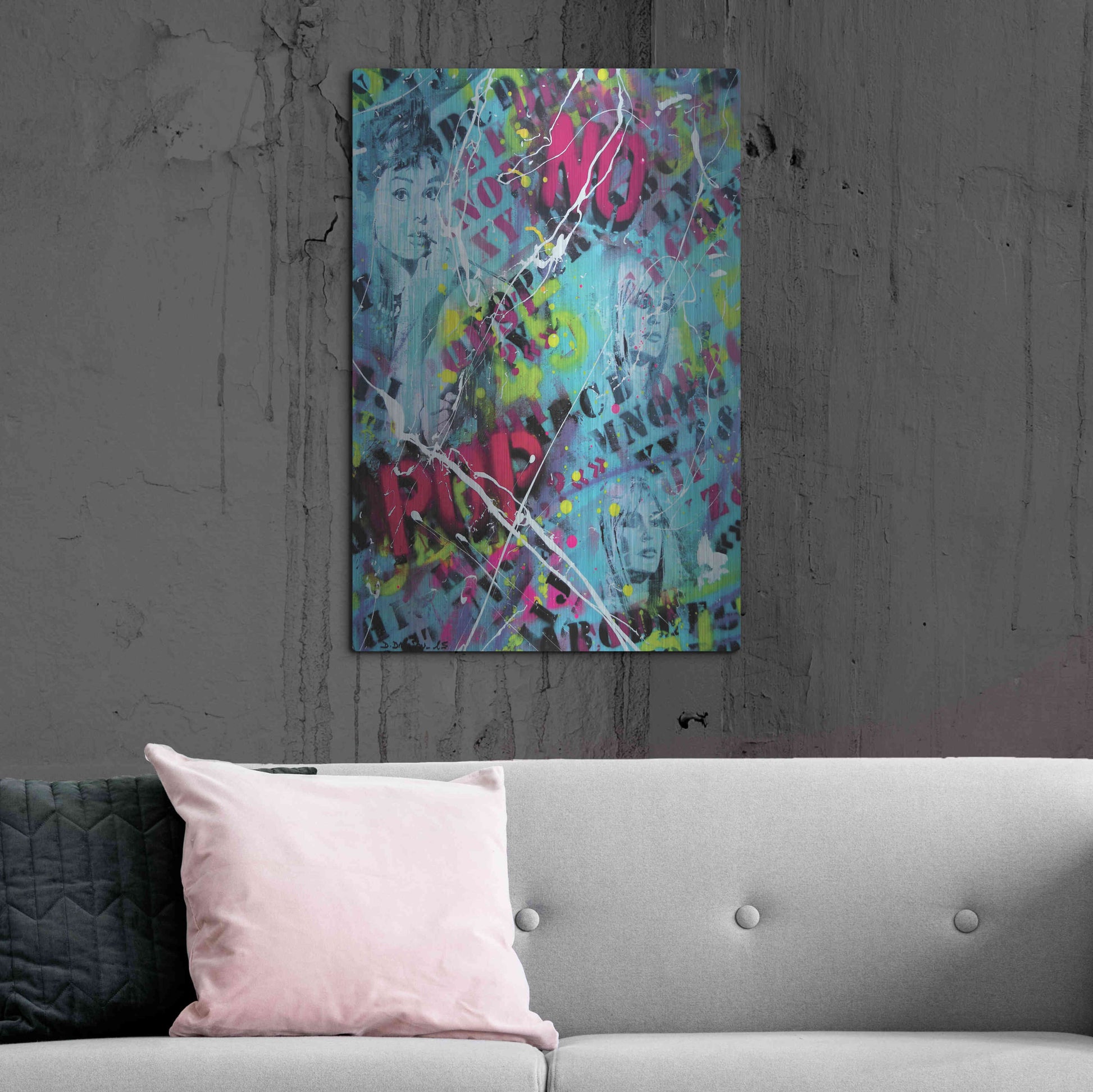 Luxe Metal Art 'Breakfast at Tiffany's' by David Drioton, Metal Wall Art,24x36