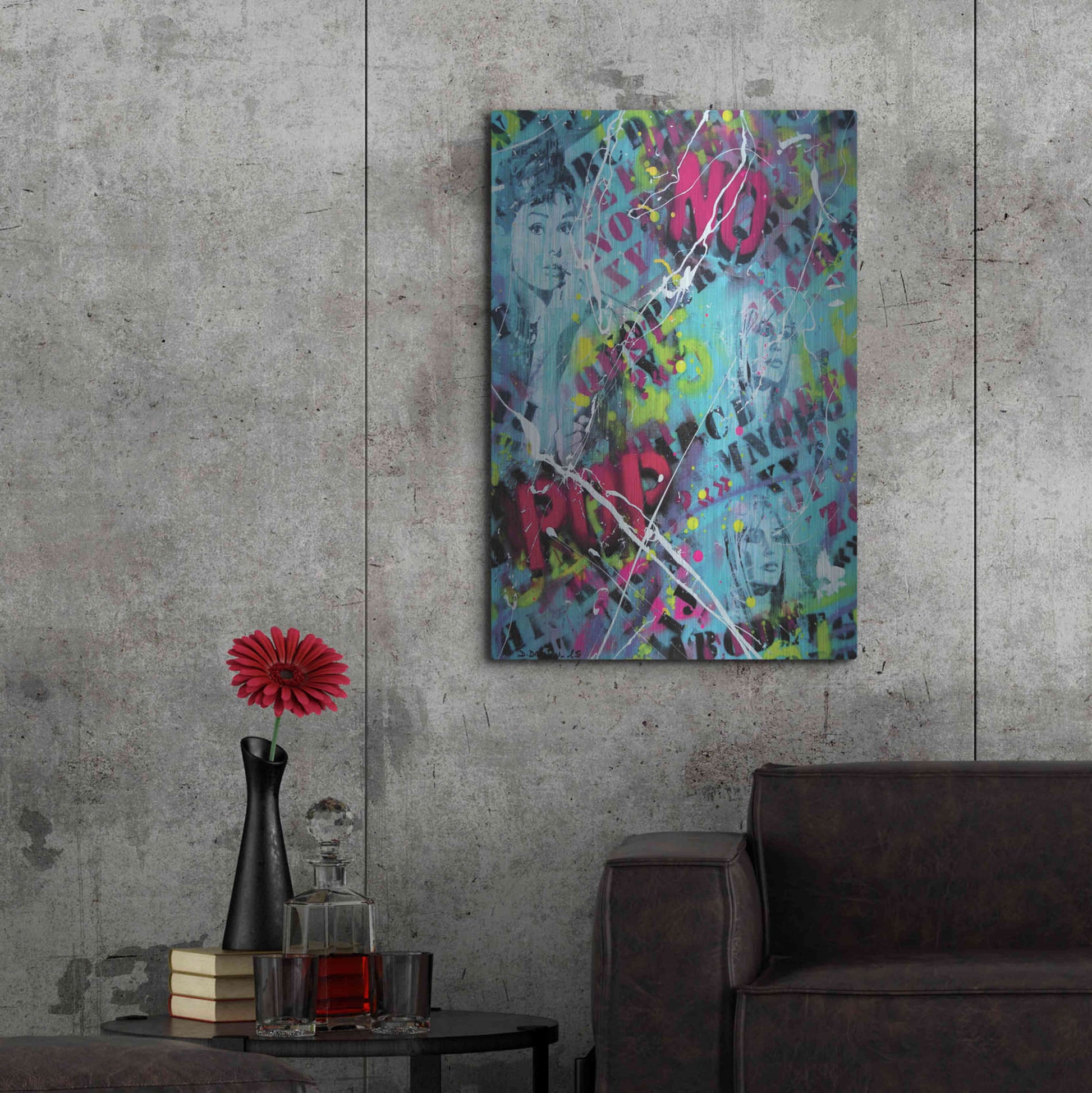 Luxe Metal Art 'Breakfast at Tiffany's' by David Drioton, Metal Wall Art,24x36