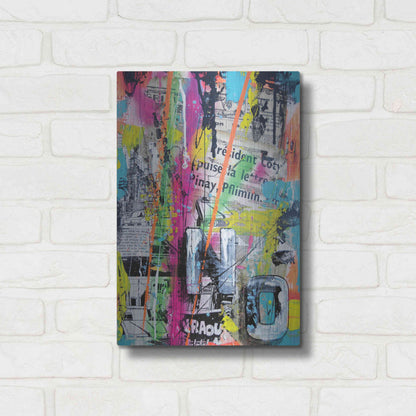 Luxe Metal Art 'Colorful Denial' by David Drioton, Metal Wall Art,12x16