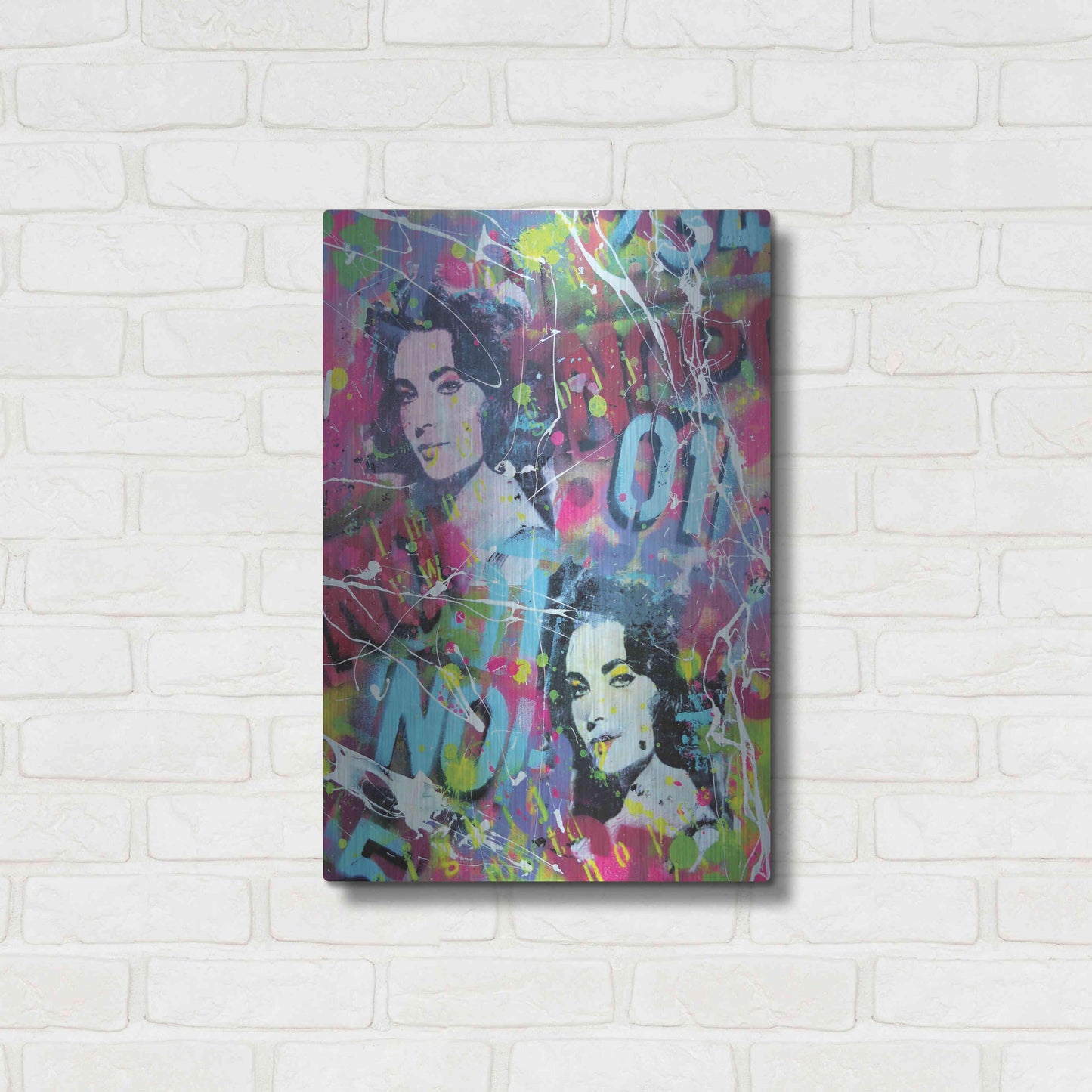 Luxe Metal Art 'Deep Eyes' by David Drioton, Metal Wall Art,16x24