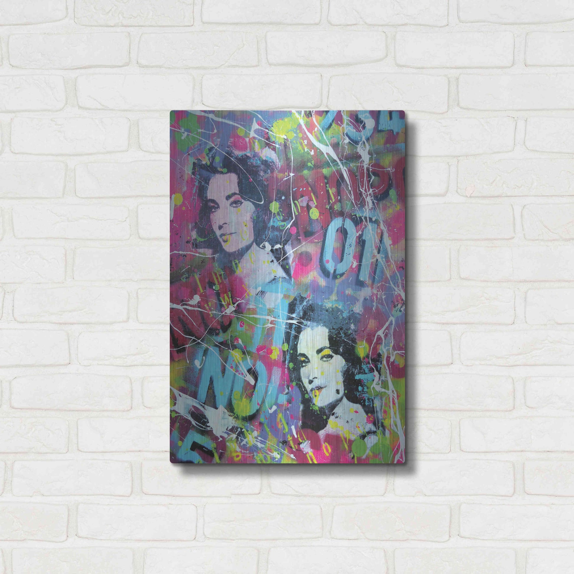 Luxe Metal Art 'Deep Eyes' by David Drioton, Metal Wall Art,16x24