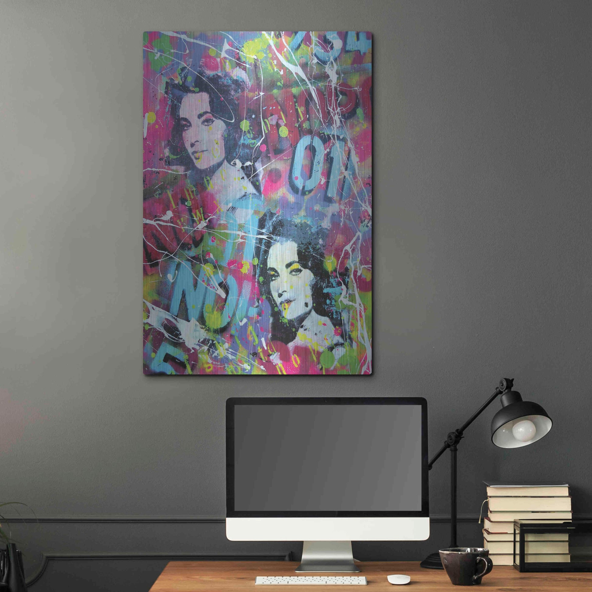 Luxe Metal Art 'Deep Eyes' by David Drioton, Metal Wall Art,24x36