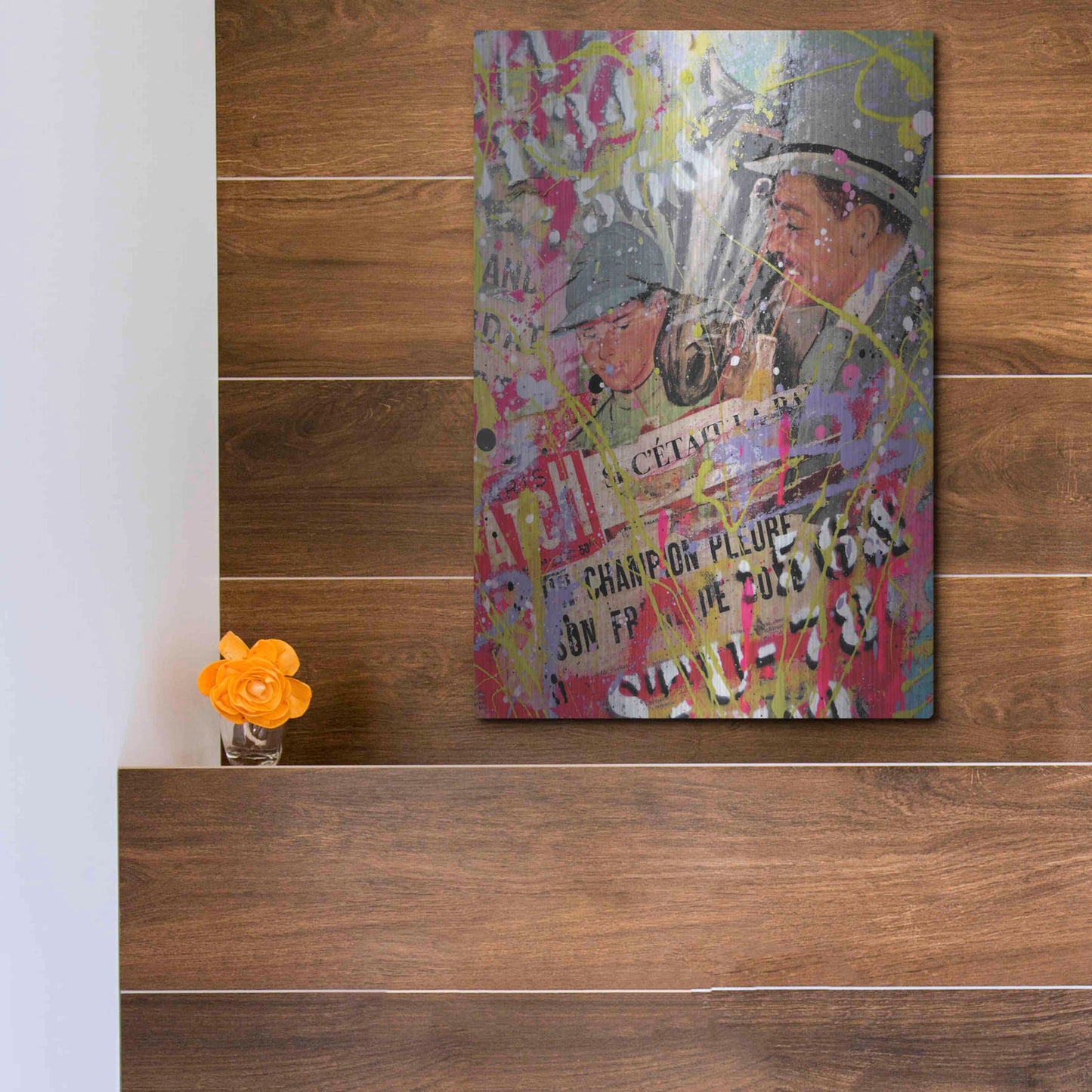 Luxe Metal Art 'Father Figure' by David Drioton, Metal Wall Art,12x16