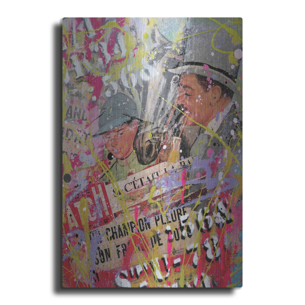 Luxe Metal Art 'Father Figure' by David Drioton, Metal Wall Art