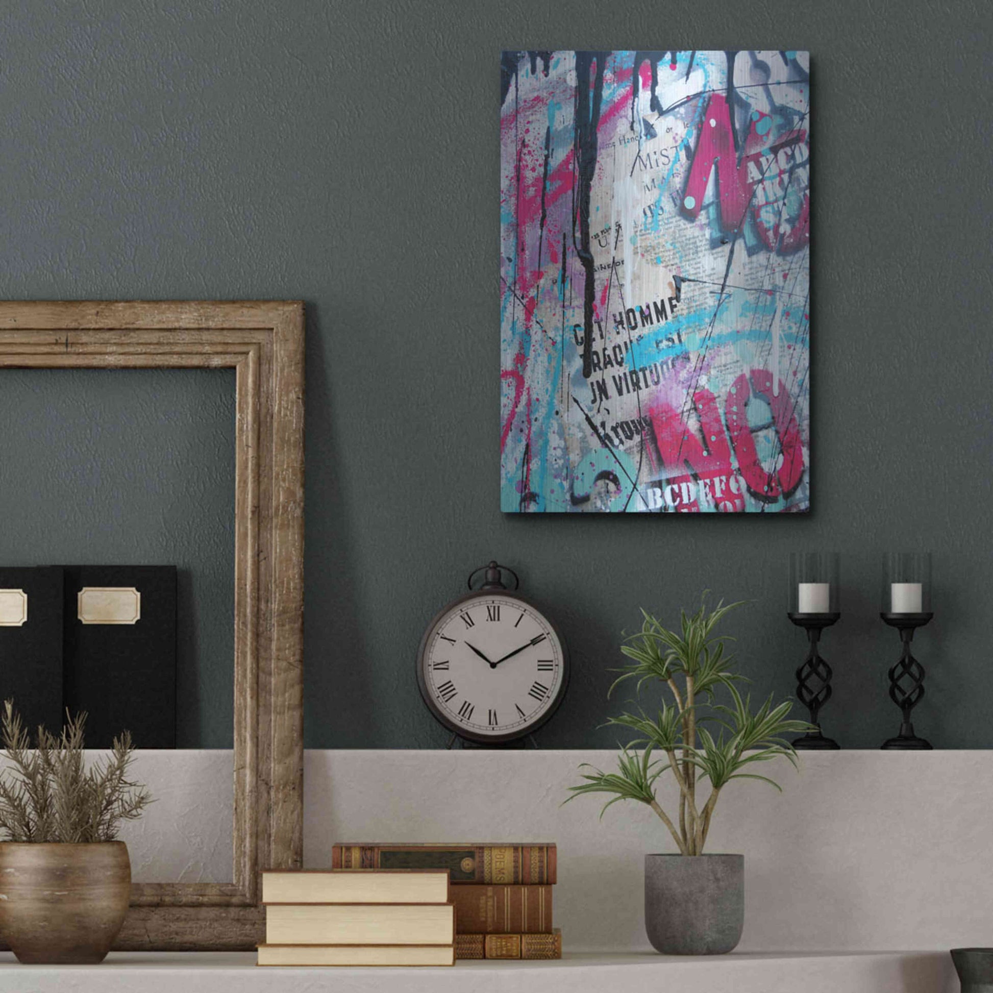 Luxe Metal Art 'Get Homme' by David Drioton, Metal Wall Art,12x16