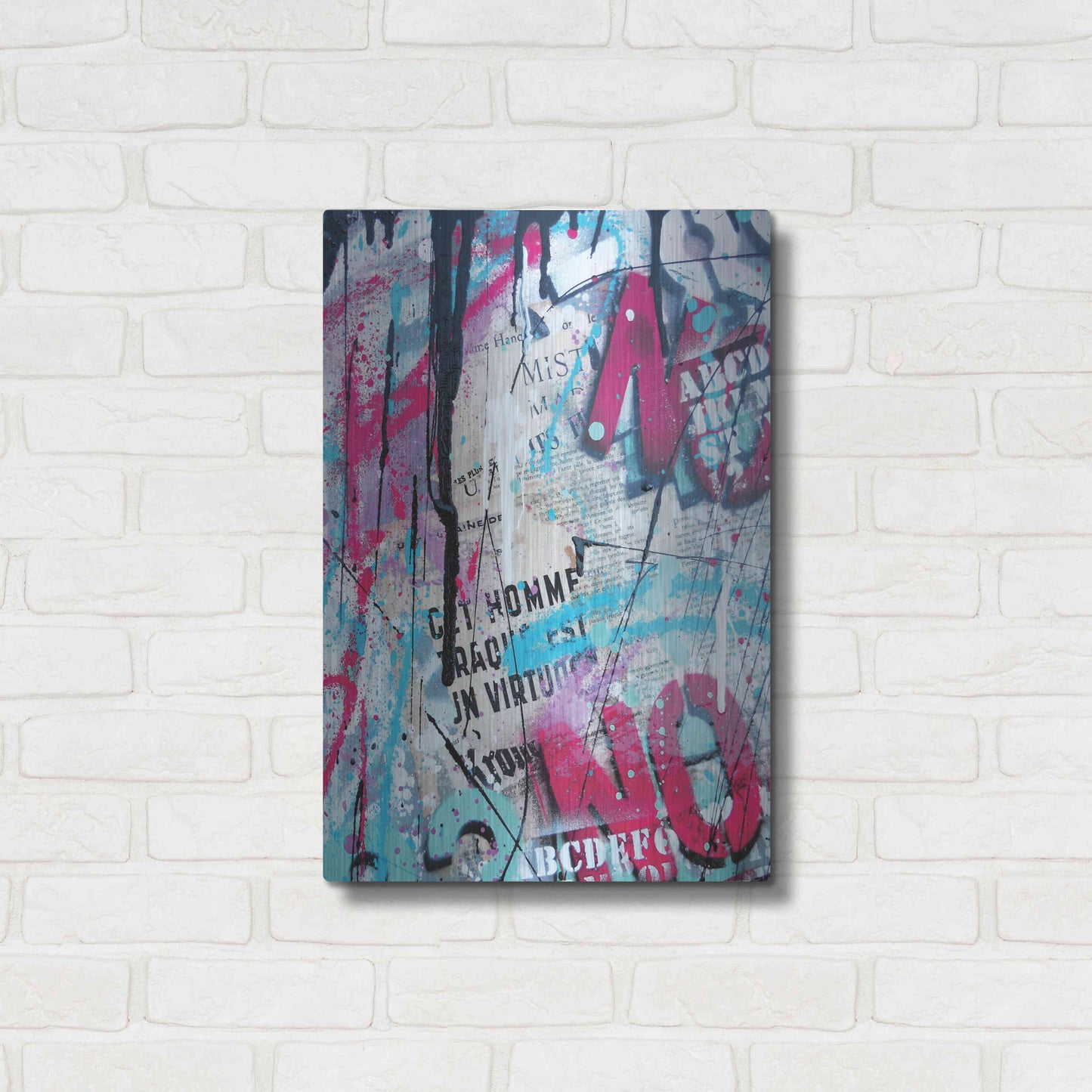 Luxe Metal Art 'Get Homme' by David Drioton, Metal Wall Art,16x24