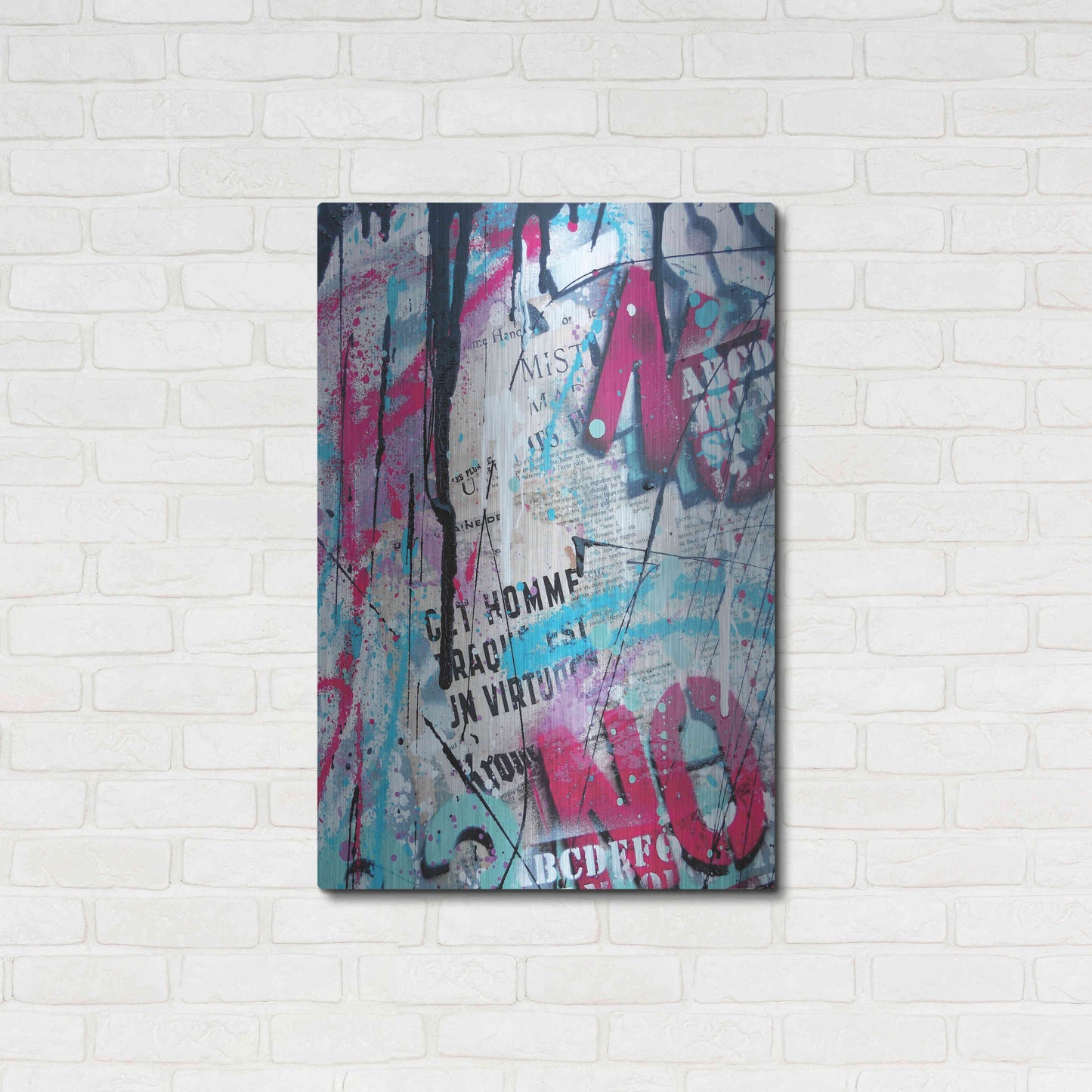 Luxe Metal Art 'Get Homme' by David Drioton, Metal Wall Art,24x36