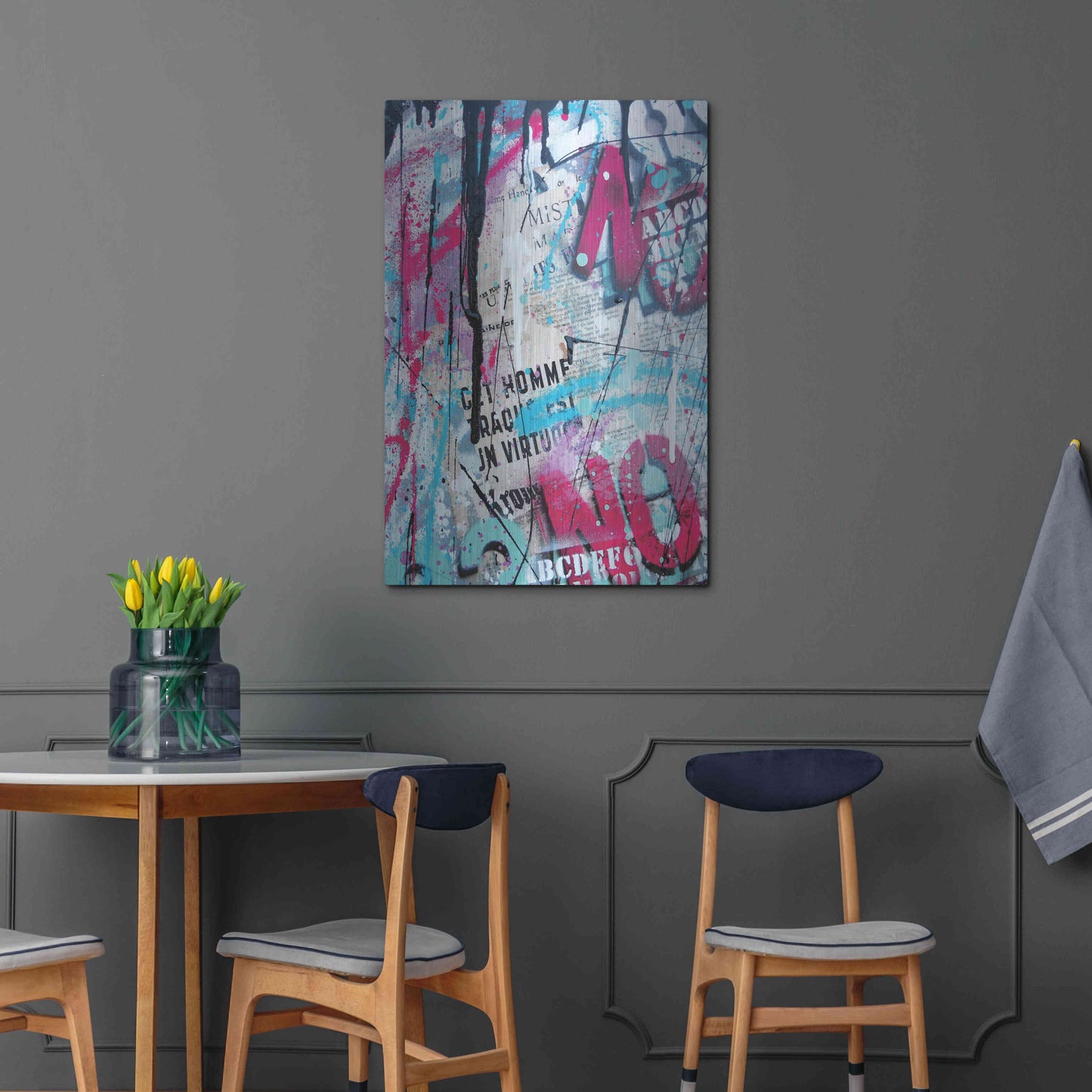 Luxe Metal Art 'Get Homme' by David Drioton, Metal Wall Art,24x36