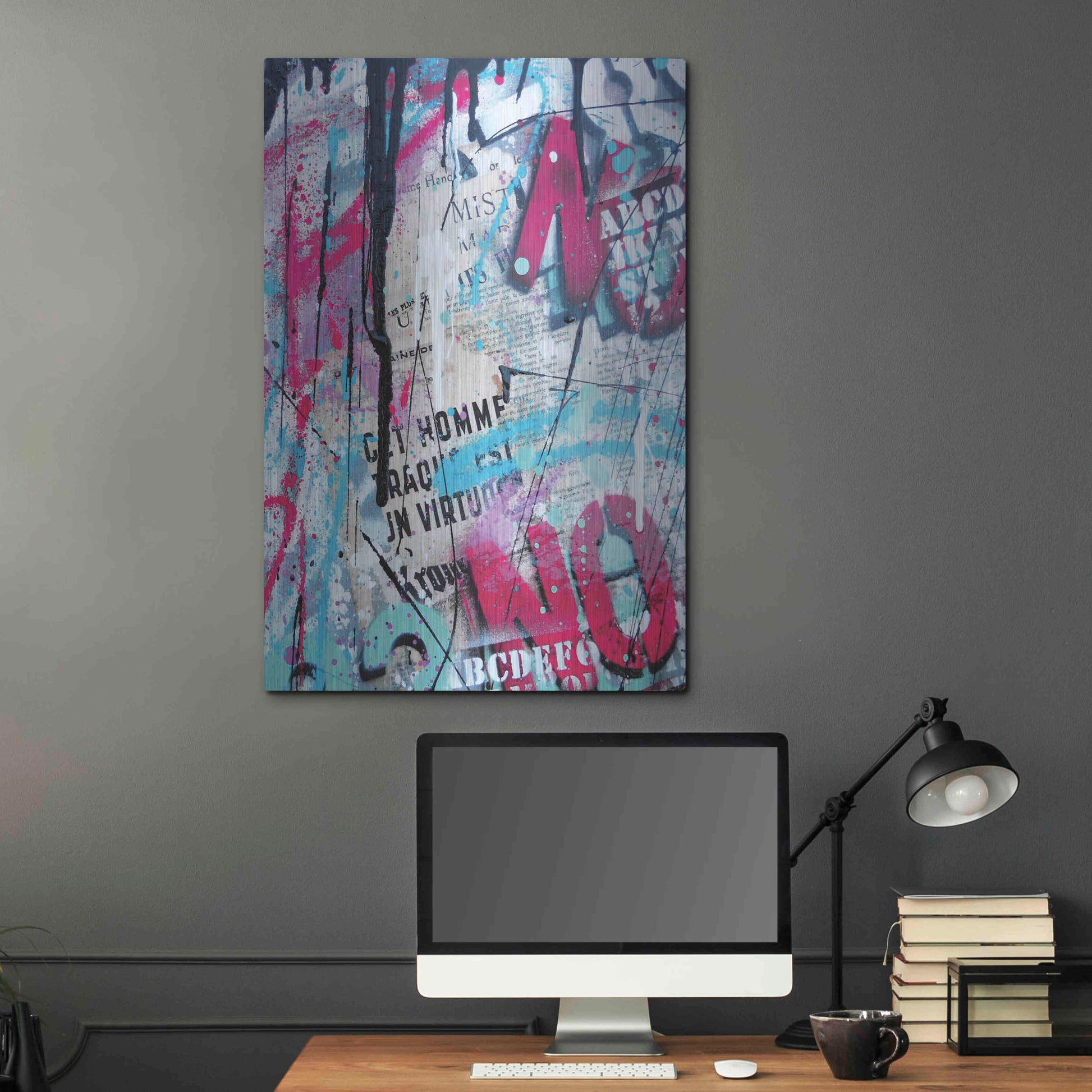 Luxe Metal Art 'Get Homme' by David Drioton, Metal Wall Art,24x36