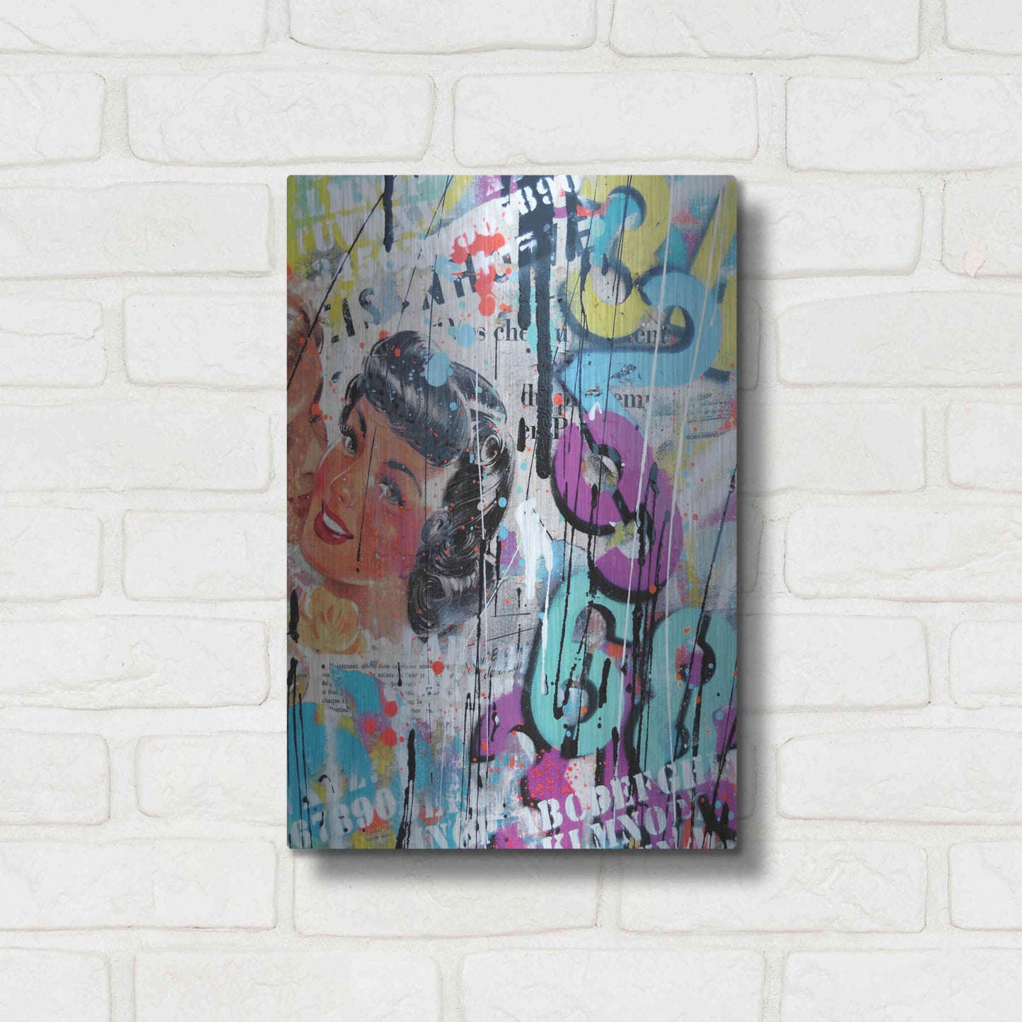 Luxe Metal Art 'Good Bye Kiss' by David Drioton, Metal Wall Art,12x16