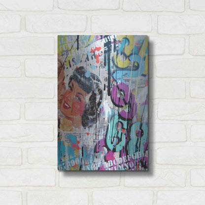 Luxe Metal Art 'Good Bye Kiss' by David Drioton, Metal Wall Art,12x16