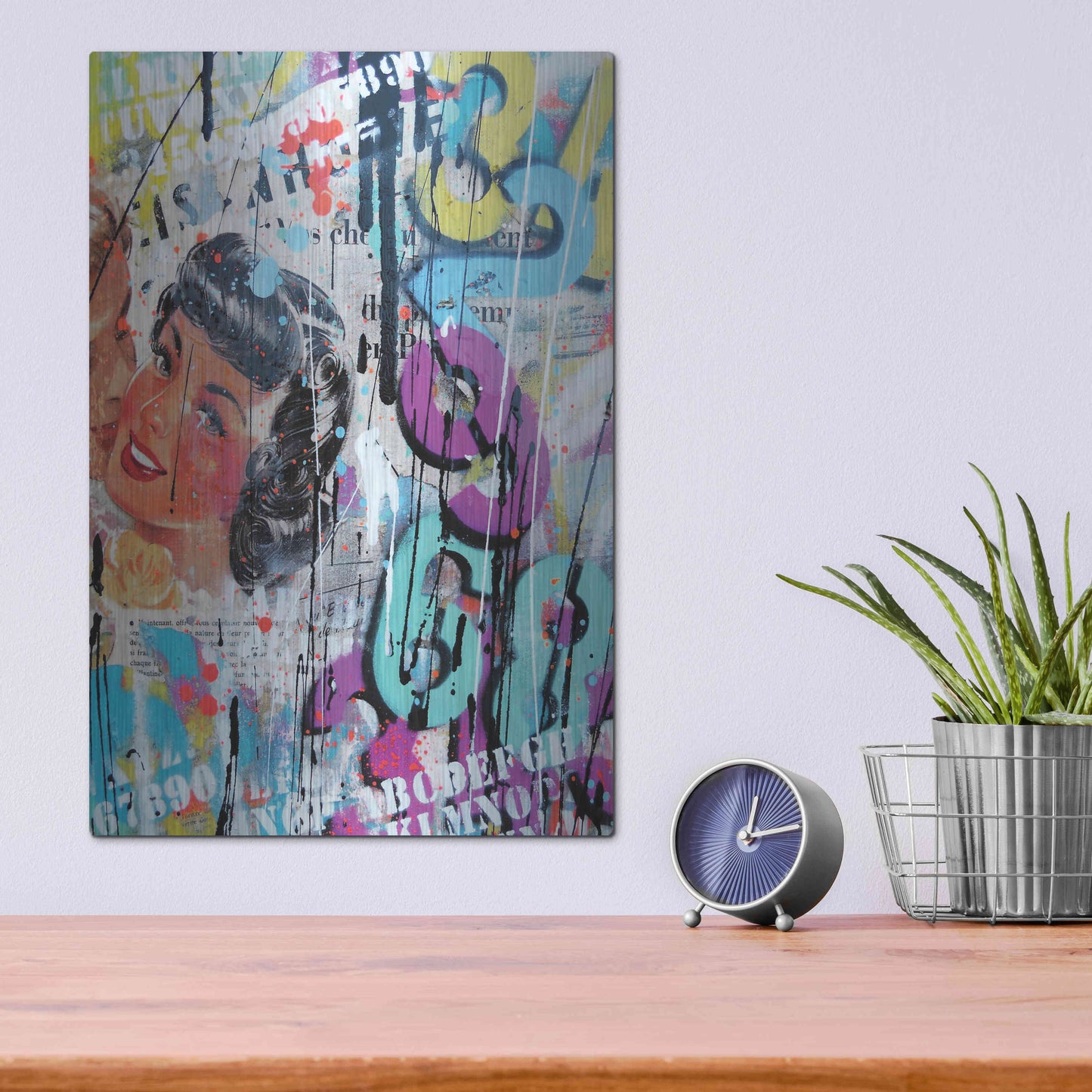 Luxe Metal Art 'Good Bye Kiss' by David Drioton, Metal Wall Art,12x16