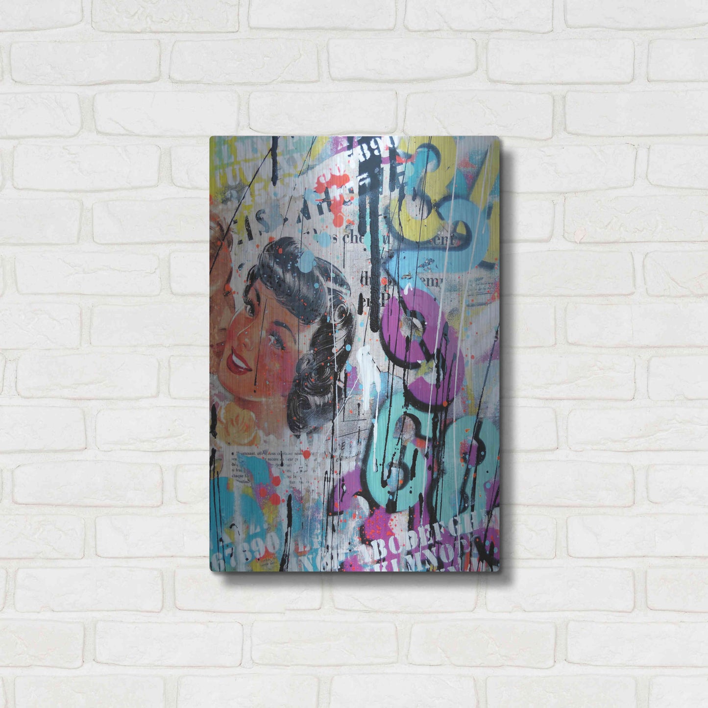 Luxe Metal Art 'Good Bye Kiss' by David Drioton, Metal Wall Art,16x24