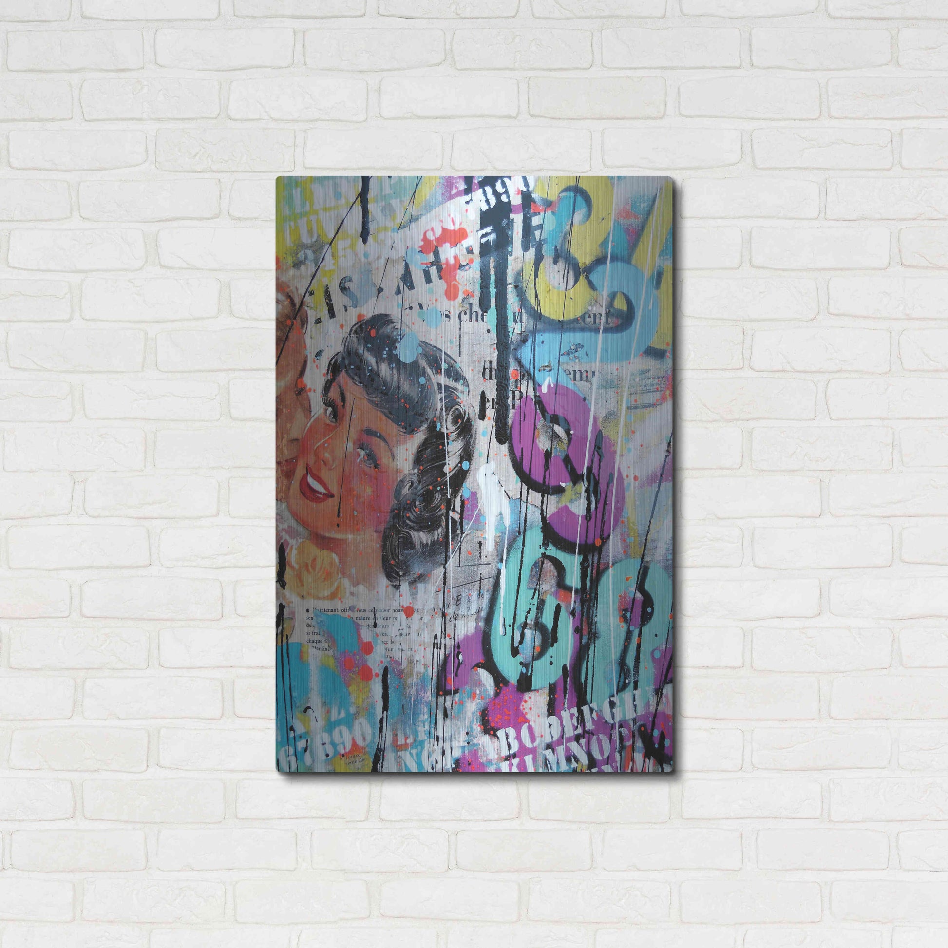 Luxe Metal Art 'Good Bye Kiss' by David Drioton, Metal Wall Art,24x36