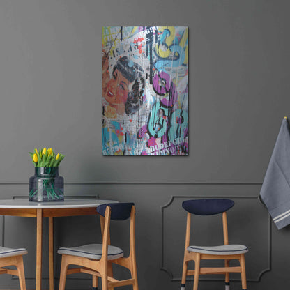 Luxe Metal Art 'Good Bye Kiss' by David Drioton, Metal Wall Art,24x36