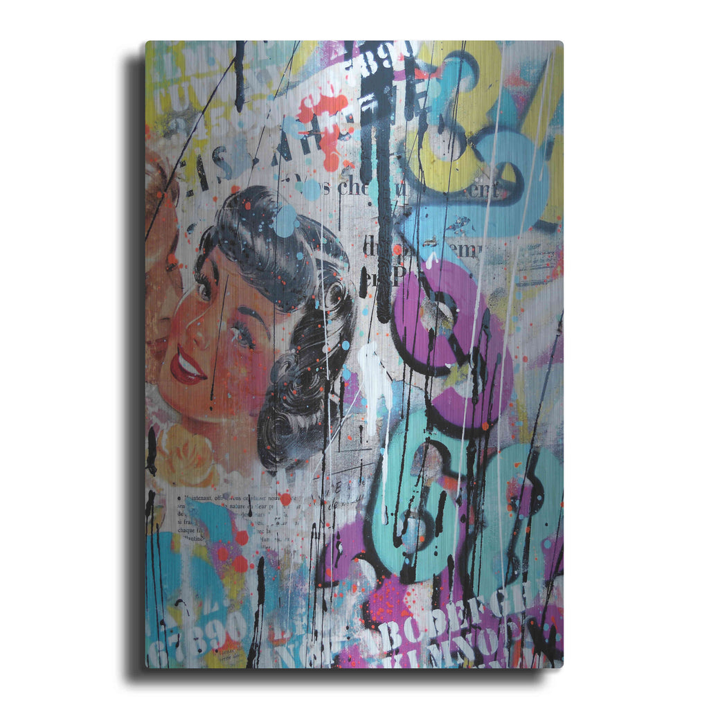 Luxe Metal Art 'Good Bye Kiss' by David Drioton, Metal Wall Art