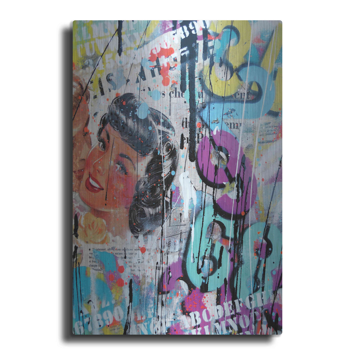 Luxe Metal Art 'Good Bye Kiss' by David Drioton, Metal Wall Art