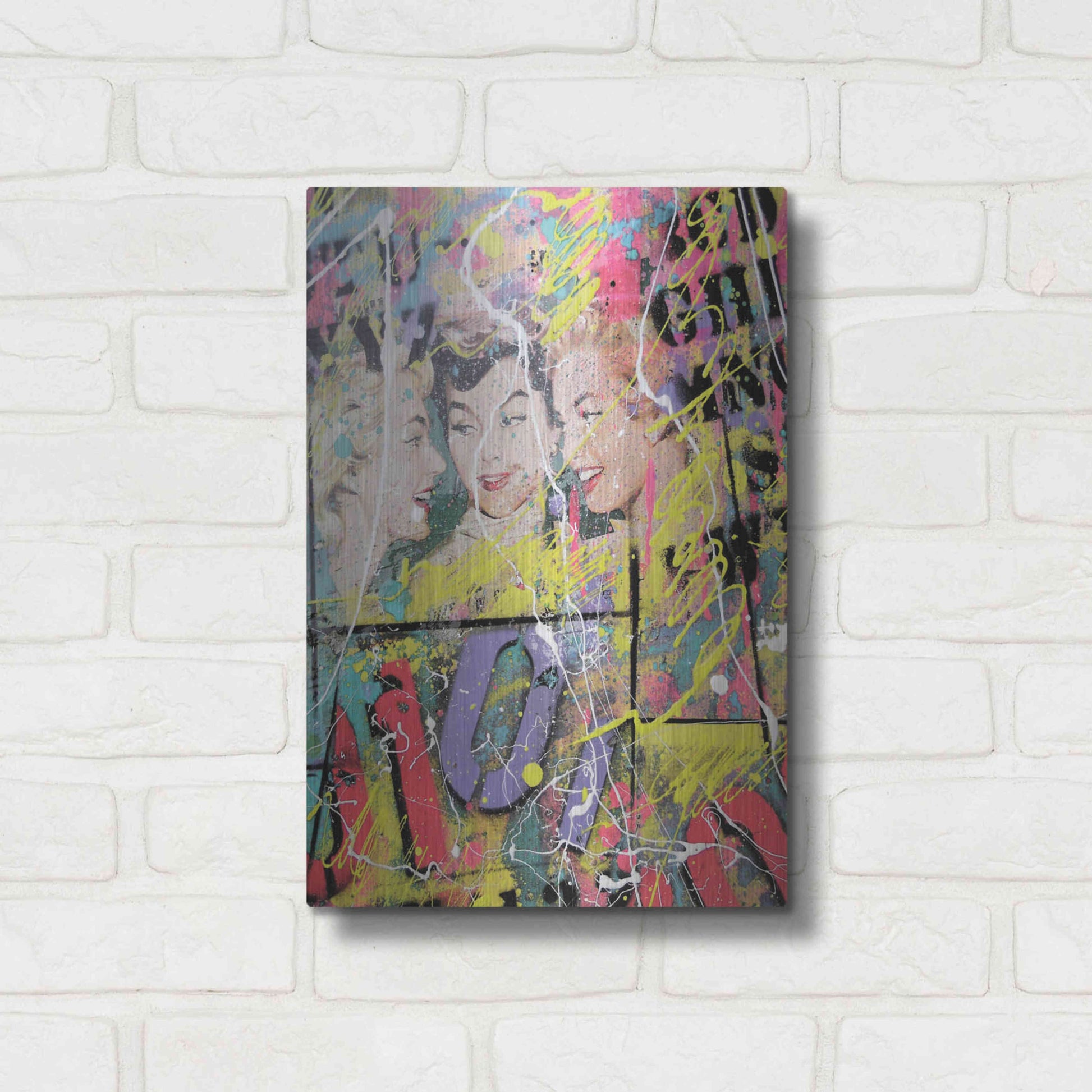 Luxe Metal Art 'Gossip' by David Drioton, Metal Wall Art,12x16