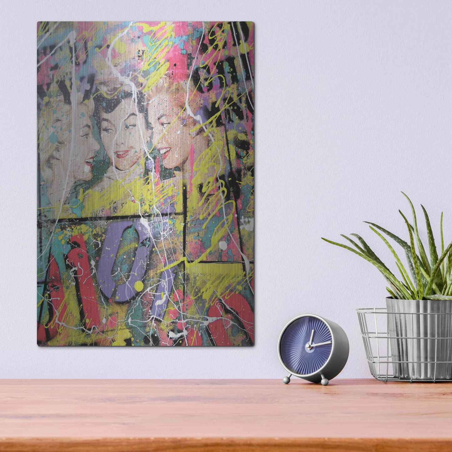 Luxe Metal Art 'Gossip' by David Drioton, Metal Wall Art,12x16