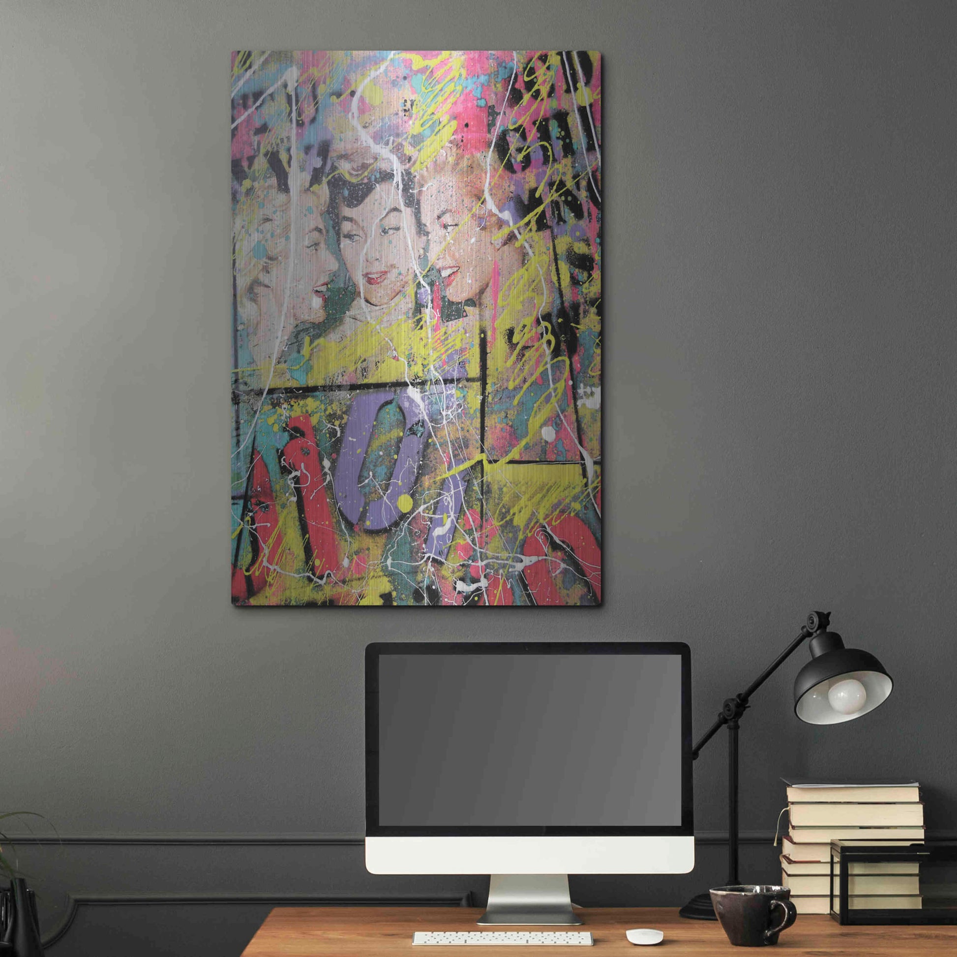 Luxe Metal Art 'Gossip' by David Drioton, Metal Wall Art,24x36