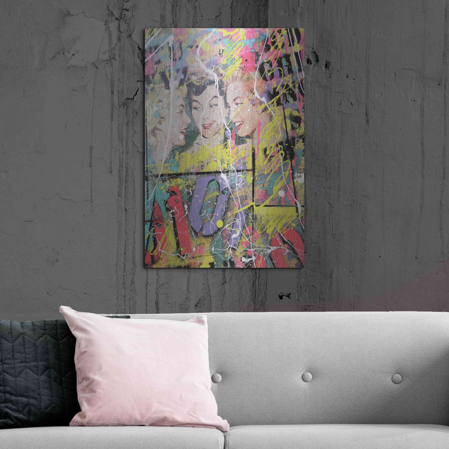 Luxe Metal Art 'Gossip' by David Drioton, Metal Wall Art,24x36