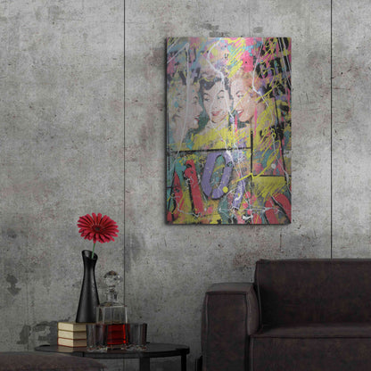 Luxe Metal Art 'Gossip' by David Drioton, Metal Wall Art,24x36