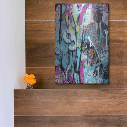 Luxe Metal Art 'Graffiti comics' by David Drioton, Metal Wall Art,12x16