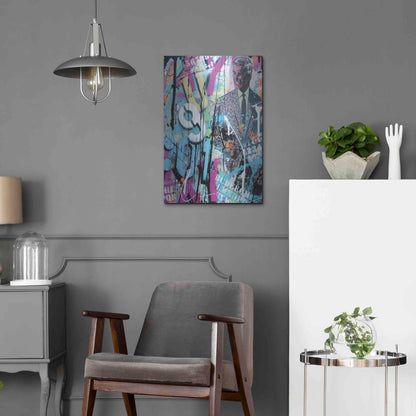 Luxe Metal Art 'Graffiti comics' by David Drioton, Metal Wall Art,16x24