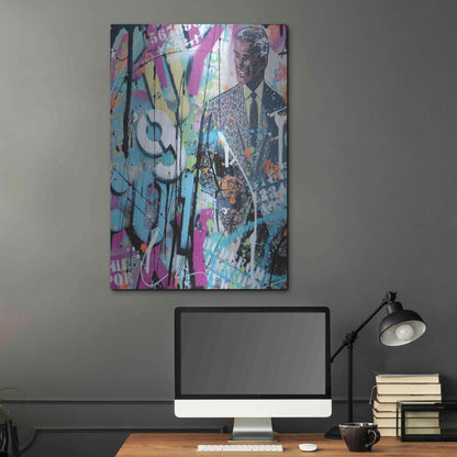 Luxe Metal Art 'Graffiti comics' by David Drioton, Metal Wall Art,24x36