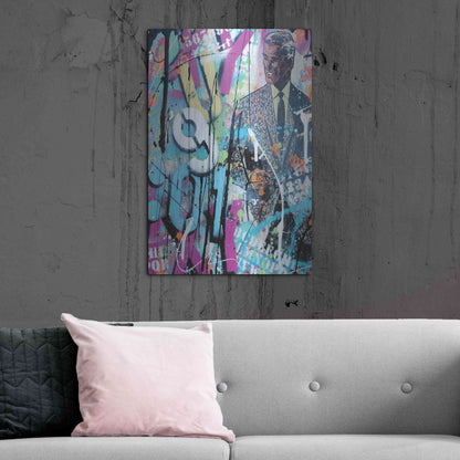 Luxe Metal Art 'Graffiti comics' by David Drioton, Metal Wall Art,24x36