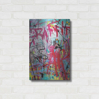 Luxe Metal Art 'Graffiti' by David Drioton, Metal Wall Art,16x24