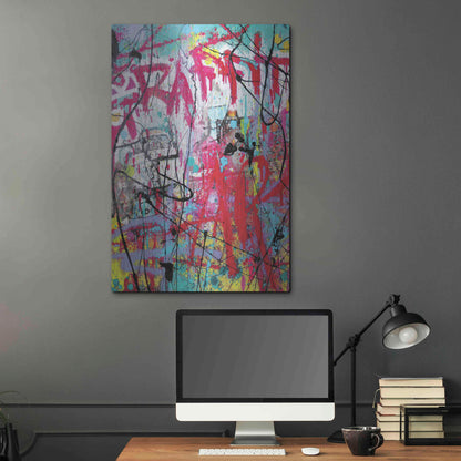 Luxe Metal Art 'Graffiti' by David Drioton, Metal Wall Art,24x36