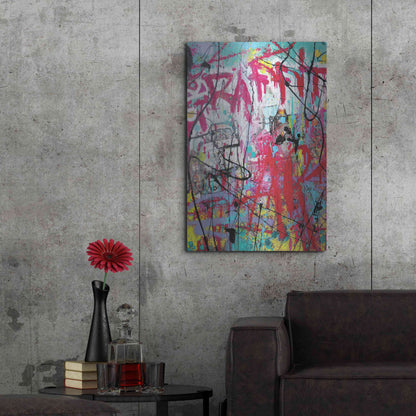 Luxe Metal Art 'Graffiti' by David Drioton, Metal Wall Art,24x36