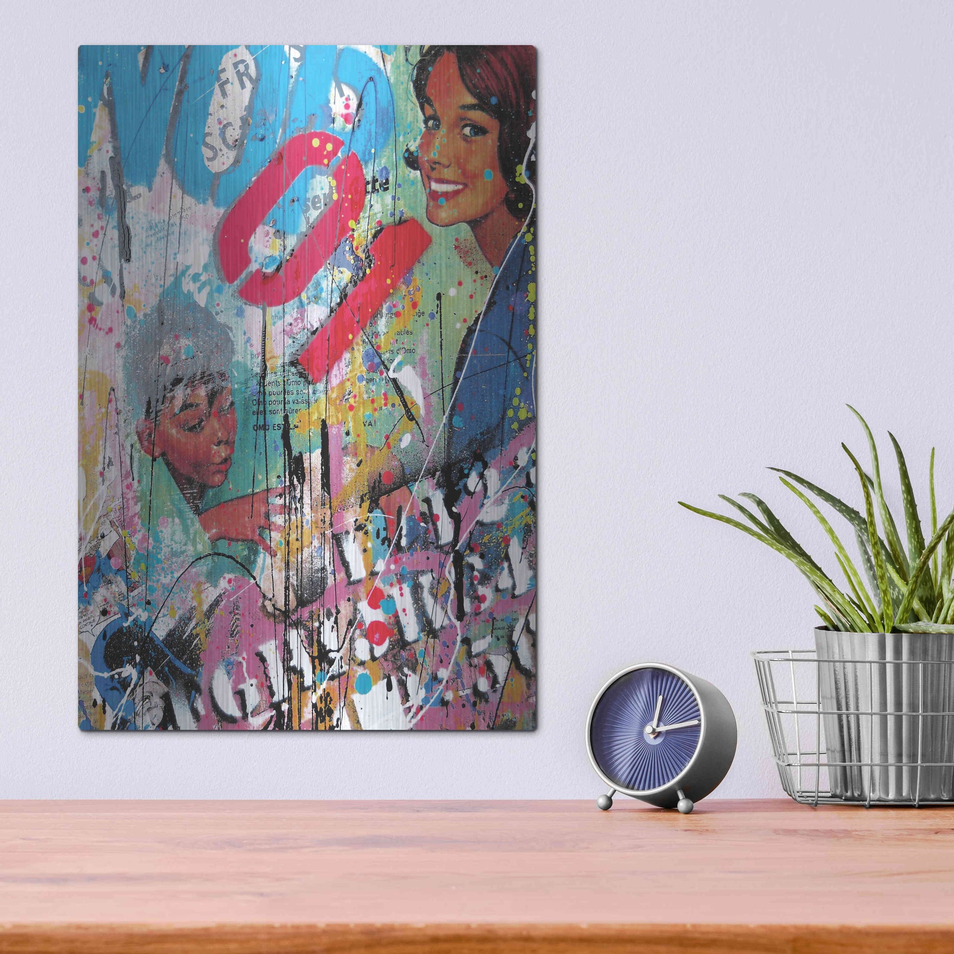 Luxe Metal Art 'Happy Wife, Happy Life' by David Drioton, Metal Wall Art,12x16