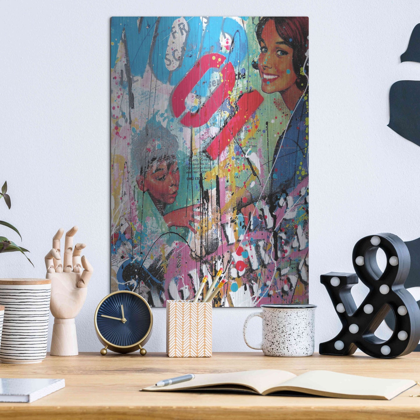 Luxe Metal Art 'Happy Wife, Happy Life' by David Drioton, Metal Wall Art,12x16