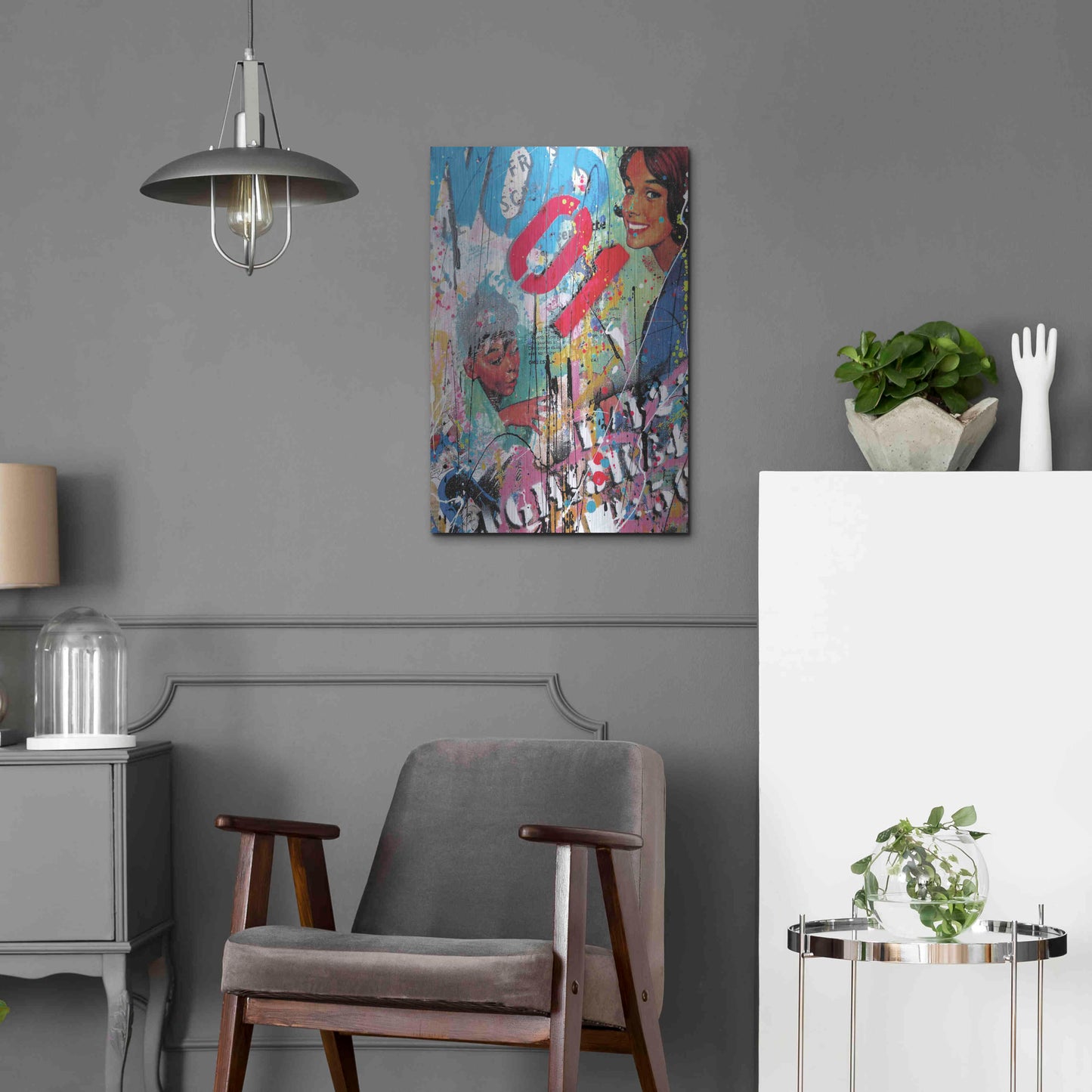 Luxe Metal Art 'Happy Wife, Happy Life' by David Drioton, Metal Wall Art,16x24