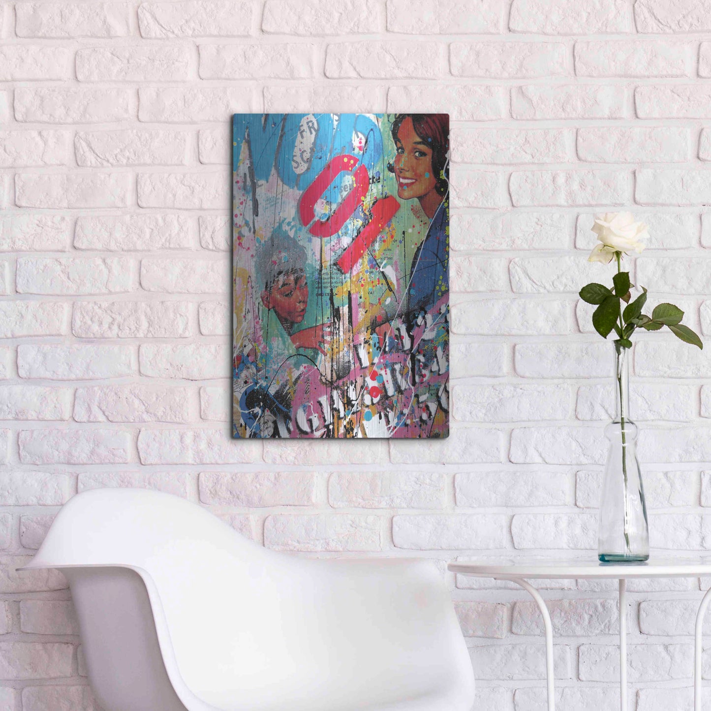 Luxe Metal Art 'Happy Wife, Happy Life' by David Drioton, Metal Wall Art,16x24